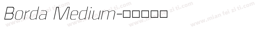 Borda Medium字体转换